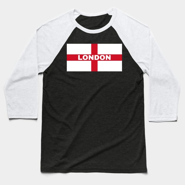London City in English Flag Baseball T-Shirt by aybe7elf